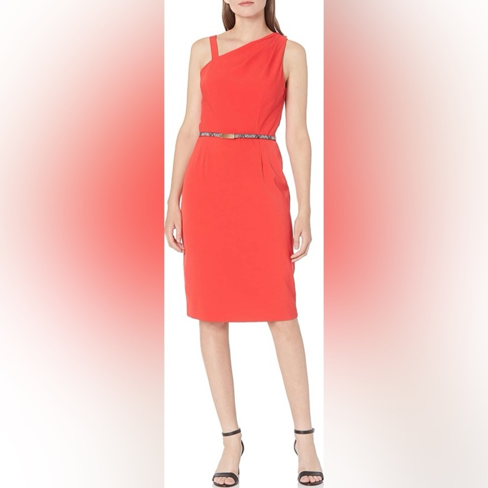 Final sale New WOT Jones New York Red One-Shoulder party Dress cocktail dress